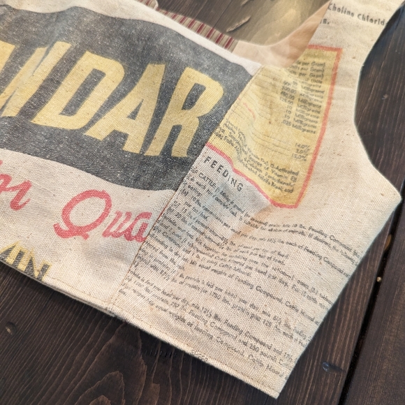 VINTAGE FEED SACK cropped top S (A1) - Picture 6 of 10